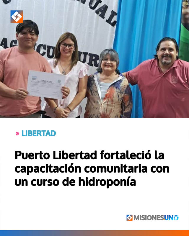 Puerto Libertad fortaleció la capacitación comunitaria con un curso de hidroponía