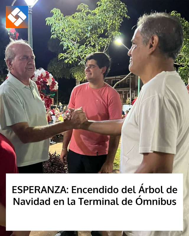 ESPERANZA: Encendido del Árbol de Navidad en la Terminal de Ómnibus