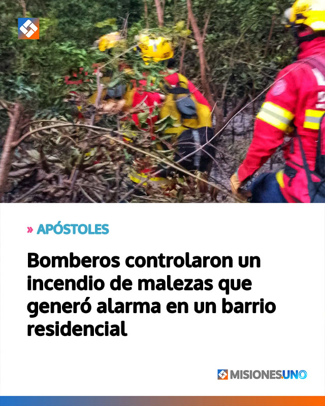 Bomberos controlaron un incendio de malezas que generó alarma en un barrio residencial