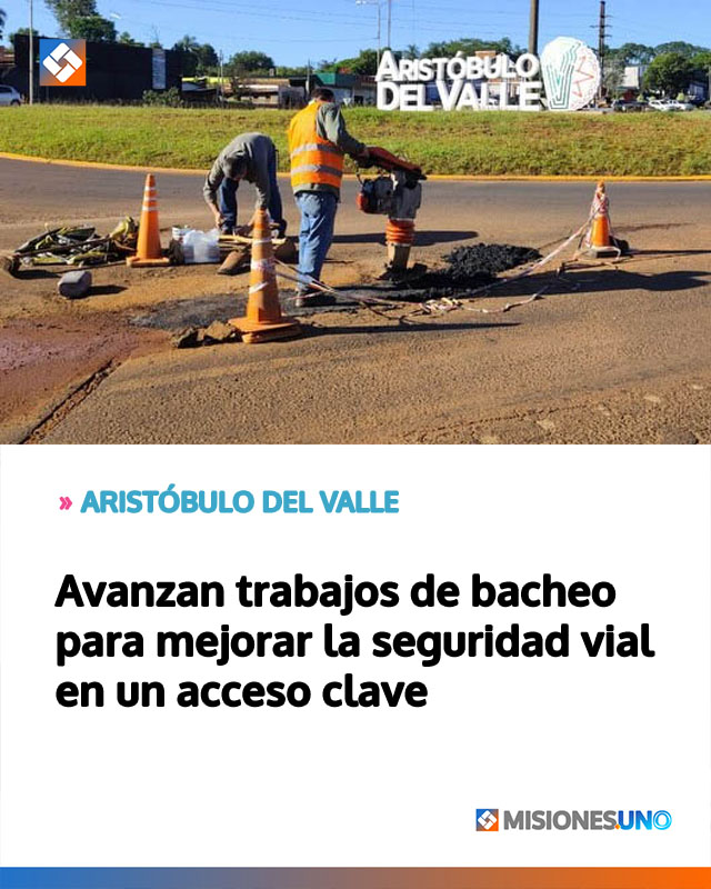 Avanzan trabajos de bacheo para mejorar la seguridad vial en un acceso clave