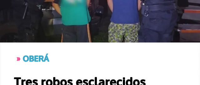 Tres robos esclarecidos en un operativo de la Patrulla Motorizada: bienes recuperados y dos detenidos