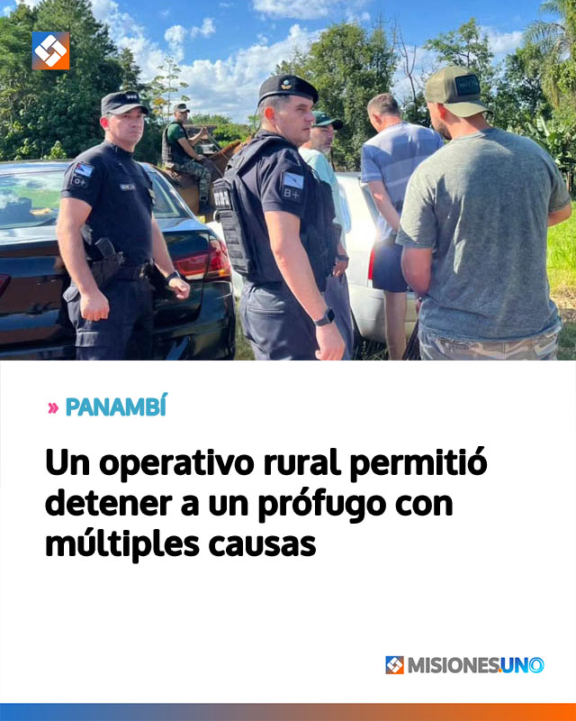 Un operativo rural permitió detener a un prófugo con múltiples causas