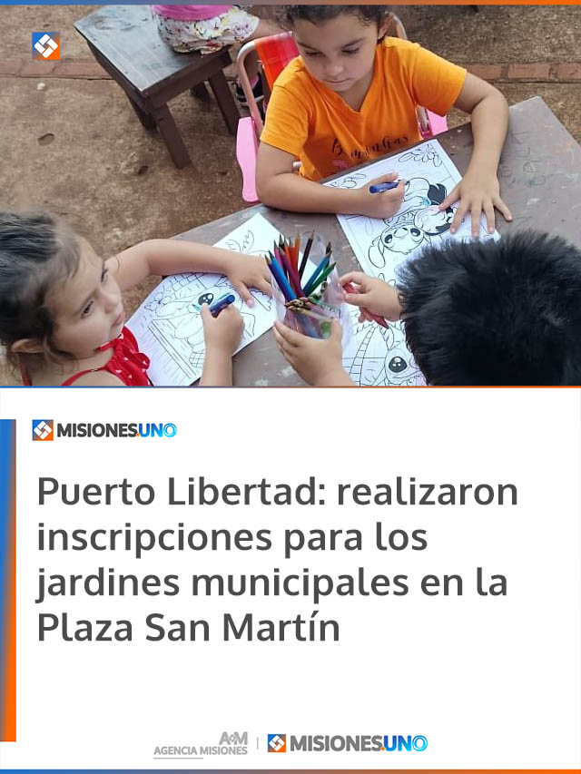Puerto Libertad: realizaron inscripciones para los jardines municipales en la Plaza San Martín