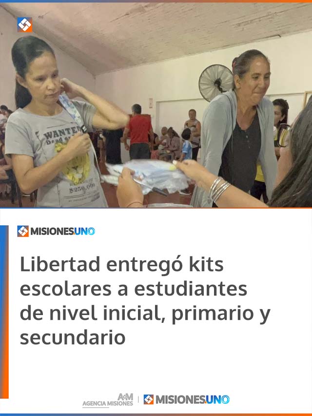 Libertad entregó kits escolares a estudiantes de nivel inicial, primario y secundario