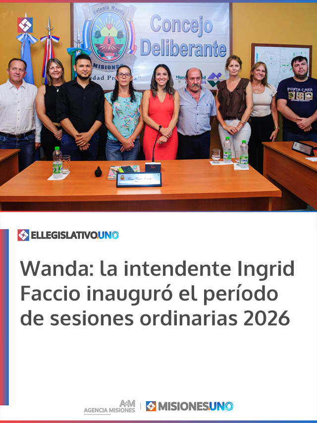 Wanda: la intendente Ingrid Faccio inauguró el período de sesiones ordinarias 2026