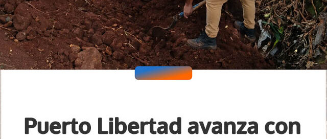 Puerto Libertad avanza con obras de saneamiento en el arroyo Guatambú para mejorar el drenaje pluvial