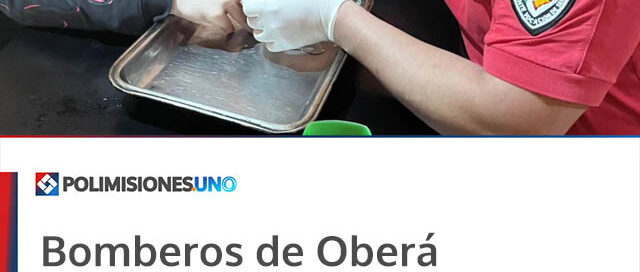 Bomberos de Oberá auxiliaron a un joven que sufría por un anillo que le cortaba la circulación
